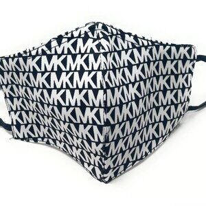 Michael Kors Face Mask Logo Stretch Cotton Fabric Black/White Size S/M Boxed